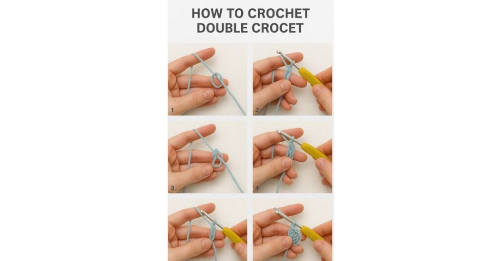 how to rochet double crochet pattern